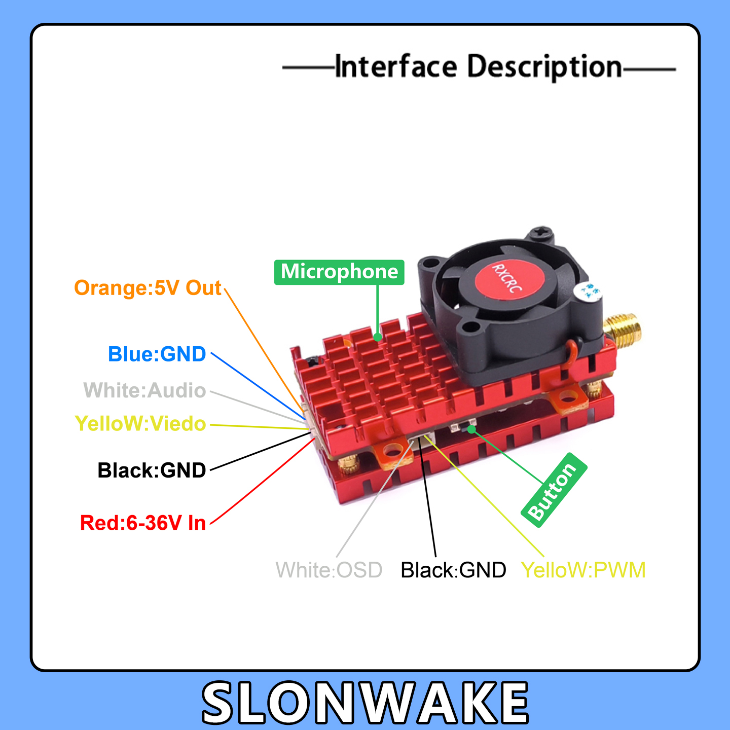 SLONWAKE 5.8G 2W VTX FPV 1800T - Drone Cinematic review and price