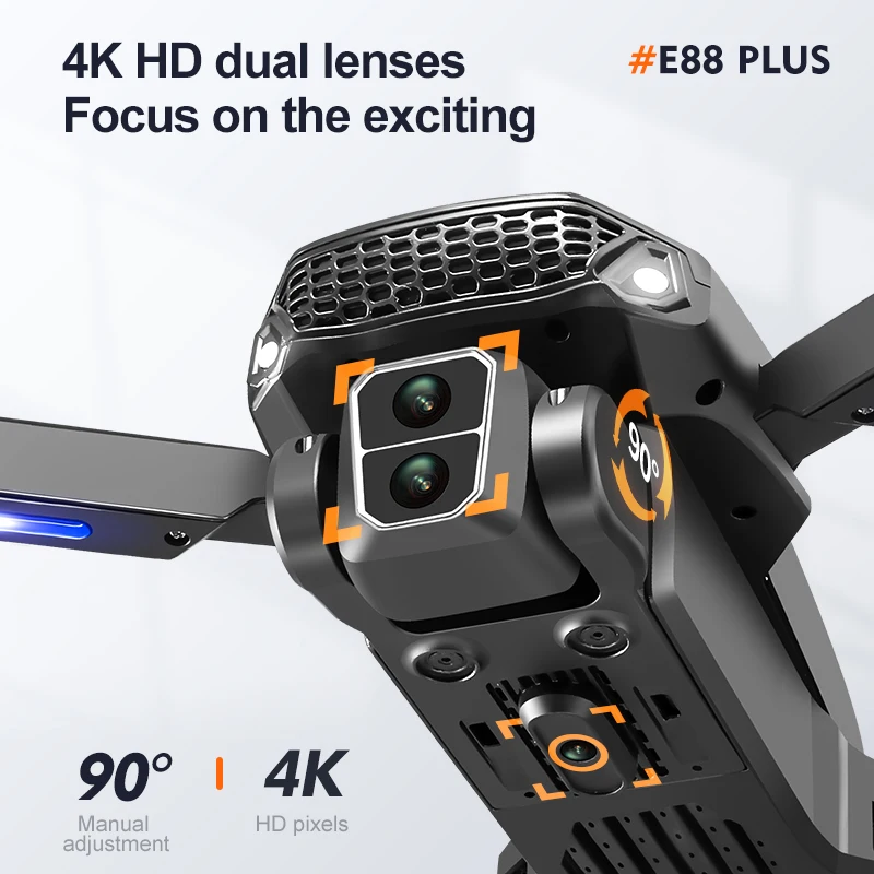 New E88 Plus Quadcopter Drone: - Drone Lidar review and price